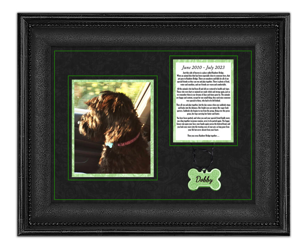 Green Pet Memorial Rainbow Bridge Print