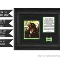 Green Pet Memorial Rainbow Bridge Print