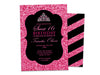 Tiara Pink Glitter Sweet 16 Invitations