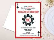 Casino Invitations Playing Cards Adult