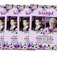 Purple Floral Woman Birthday Invitations