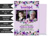 Purple Floral Woman Birthday Invitations