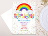 Confetti Sprinkle Rainbow Birthday Invitations