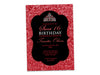 Black Red Glitter Sweet 16 Invitations