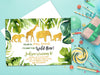 Gold Safari Birthday Invitations