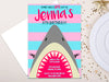 Girl Shark Birthday Invitations