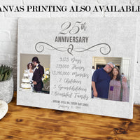 25th Wedding Anniversary Photo Print