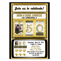 Slot 50th Wedding Anniversary Party Invitations with Photo Option