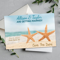 Beach Starfish Save The Date Wedding Stationary