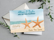 Beach Starfish Save The Date Wedding Stationary
