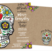 Sugar Skull Baby Shower Invitations