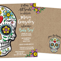 Sugar Skull Baby Shower Invitations