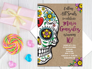 Sugar Skull Birthday Invitations