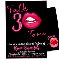 Talk Thirty 30 To Me Sexy Womans Birthday Invitations