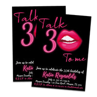 Talk Thirty 30 To Me Sexy Womans Birthday Invitations