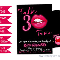 Talk Thirty 30 To Me Sexy Womans Birthday Invitations