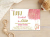 Tutu Excited Girl Baby Shower Invitation Ballet