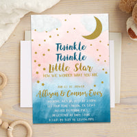 Twinkle Twinkle Gender Neutral Baby Shower Invitations