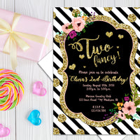 Two Fancy Birthday Invitations Girl 2nd
