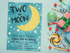 TWO the Moon Birthday Invitations
