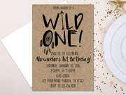 Wild ONE 1st Birthday Invitation