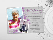 Floral Purple Birthday Invitation for Women
