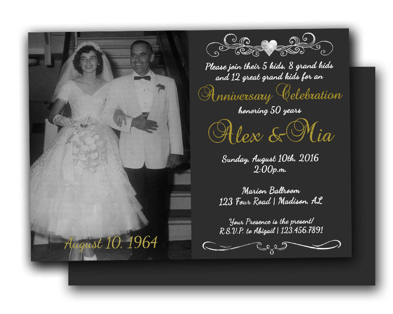 50th anniversary invitations cheap deals