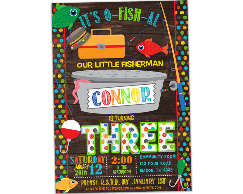 Fishing Birthday Party Invitation