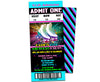 Neon Blue Roller Skating Party Ticket Invitations