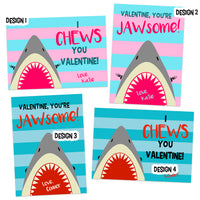 Jaws Shark Valentines Classroom Cards