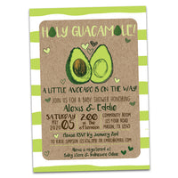 Avocado Invitations Baby Shower Bridal Birthday