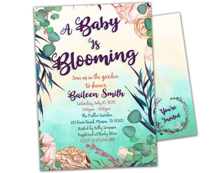 Floral Garden Baby Shower Invitations