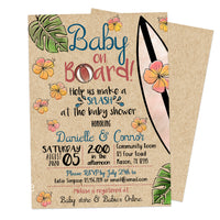 Baby on Board Pool Baby Shower Invitations
