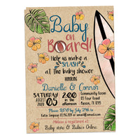 Baby on Board Pool Baby Shower Invitations