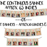Baseball 1st Birthday Photo Banner