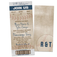 Vintage Baseball Wedding Invitations Tickets