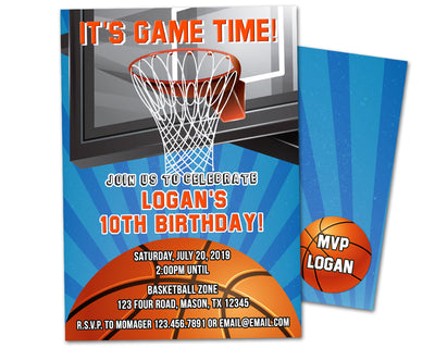 Basketball Invitations Birthday Boy