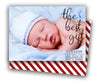 Photo Christmas Birth Announcement Cards