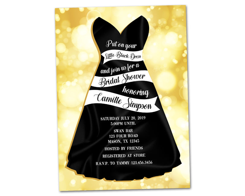 Little Black Dress Invitation Bridal Shower Little Black Dress Invitation Bridal Shower