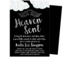 Black Heaven Sent Invitations