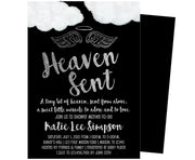 Black Heaven Sent Invitations