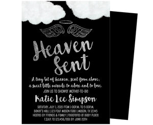 Black Heaven Sent Invitations