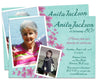 Blue Floral Birthday Invitation for Women