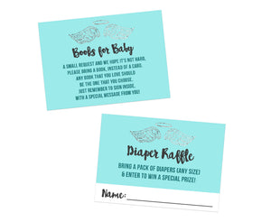 Blue Heaven Sent Baby Shower Diaper Raffle Tickets or Books for Baby