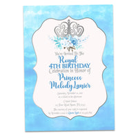 Icy Blue Princess Birthday Invitations