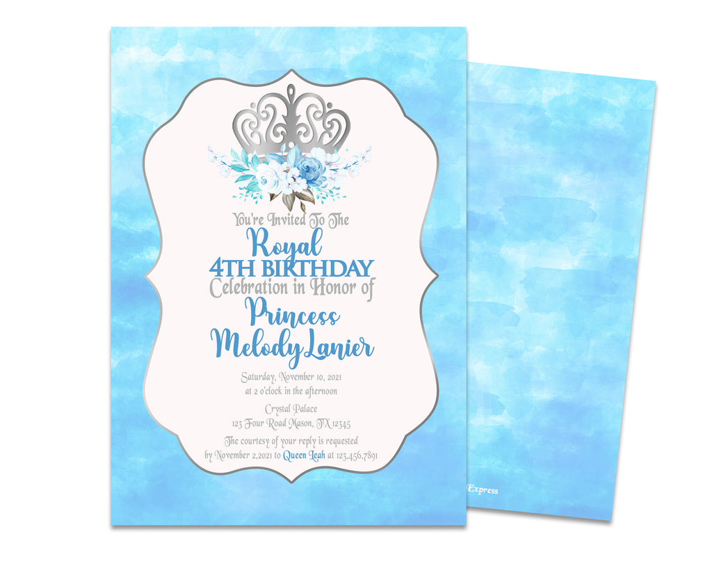 Custom Blue Wedding Invitation Gift Card Envelopes For 5x7 Cards