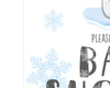 Penguin Baby Shower Invitations Blue Snowflake Boy
