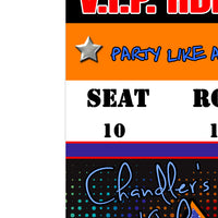 Boys Pop Star Birthday Ticket Invitations