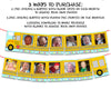 12 Month Bus 1st Birthday Photo Banner Round and Round
