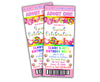 Pink Candyland Birthday Ticket Invitations